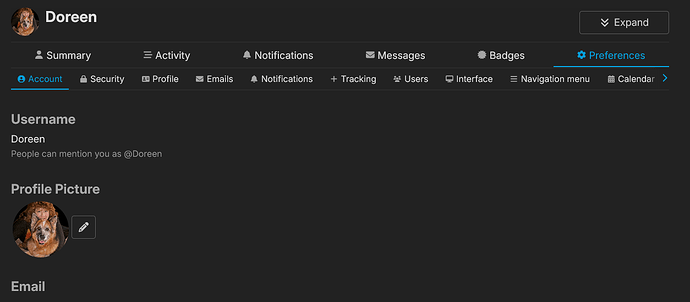 Screenshot 2026-08-26 at 12-56-59 Account - Preferences - Doreen - GCU Forum